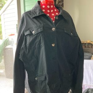 Black button down shirt